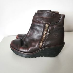 Fly London boots zipper and velcro size 37